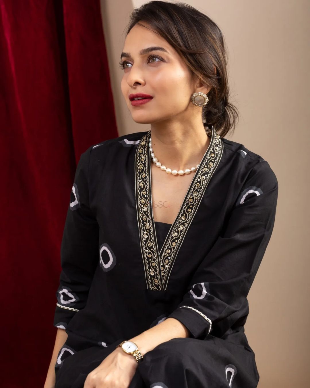 Kurta pant sets with beautiful neck Embroidery work