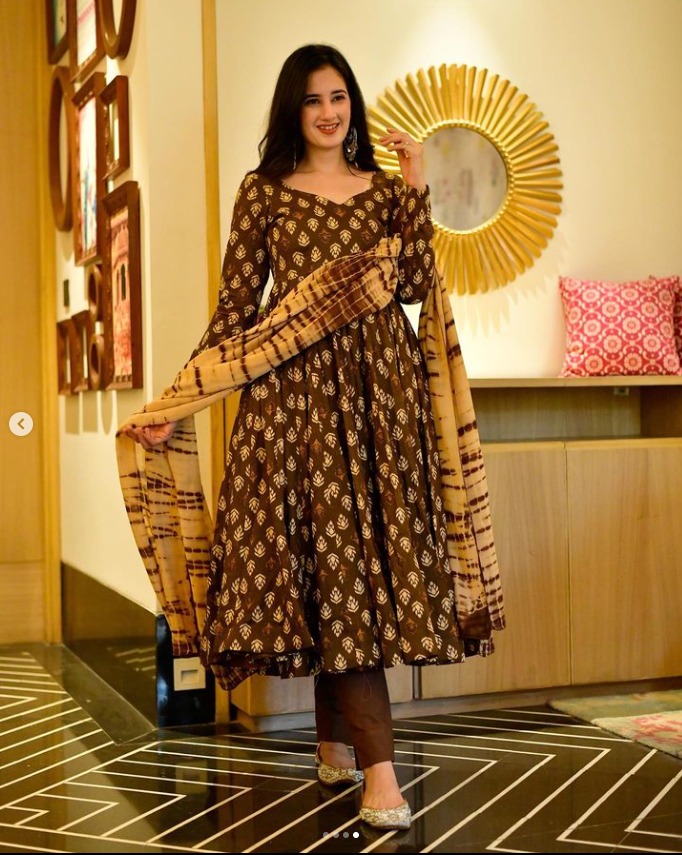 Heavy Rayon New Design procion Print Anarkali Kurta