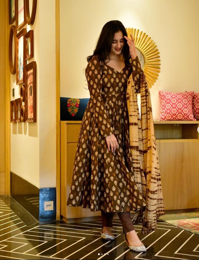 Heavy Rayon New Design procion Print Anarkali Kurta