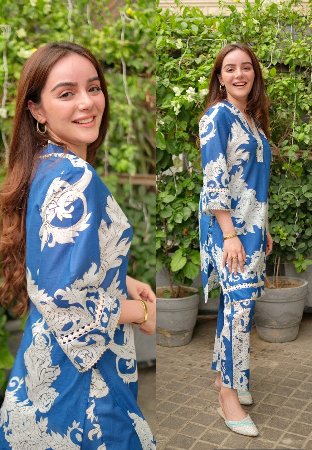 COTTON SANGANERI PROCINE PRINTED CO-ORD SET UP-N-DOWN
