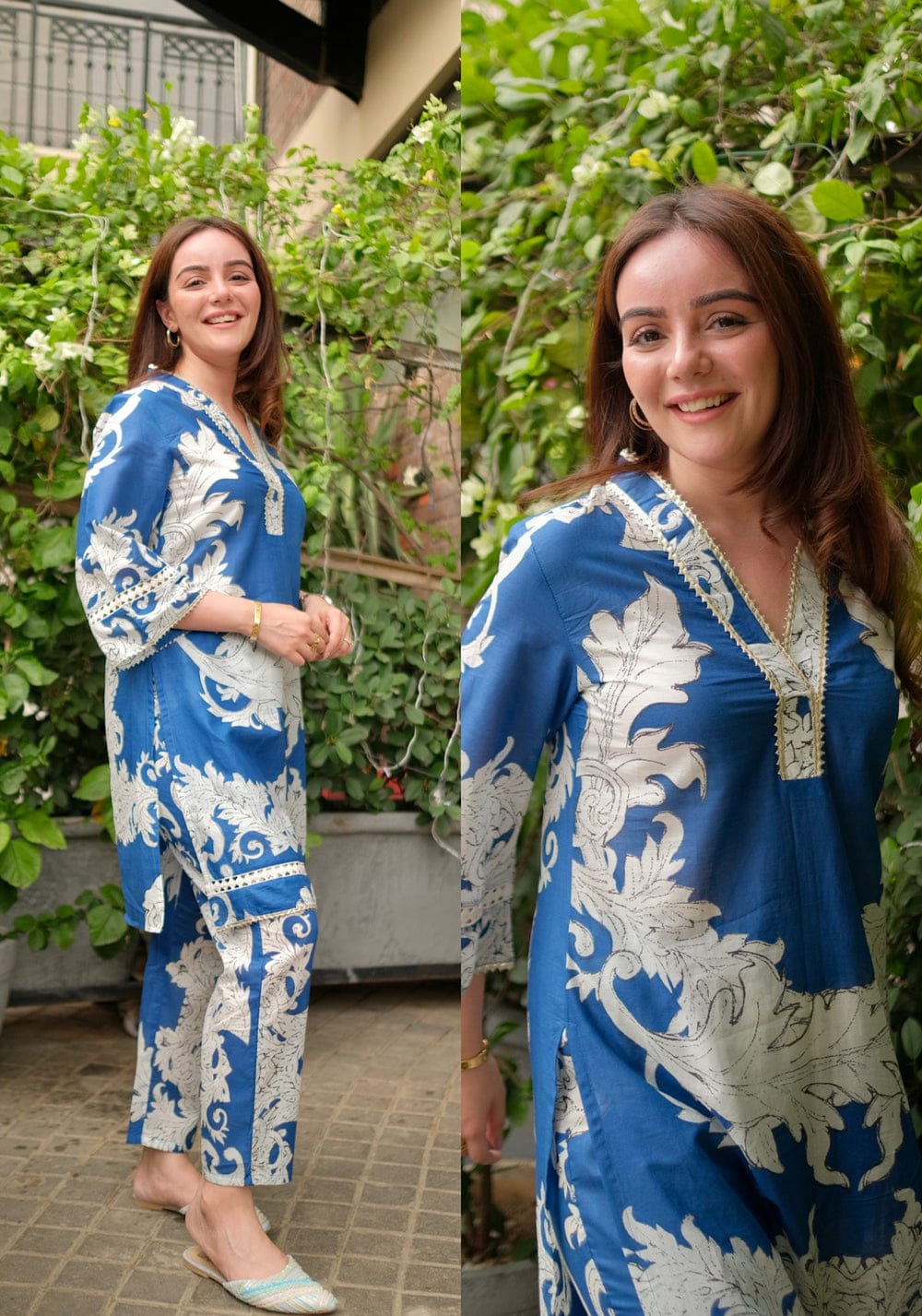 COTTON SANGANERI PROCINE PRINTED CO-ORD SET UP-N-DOWN