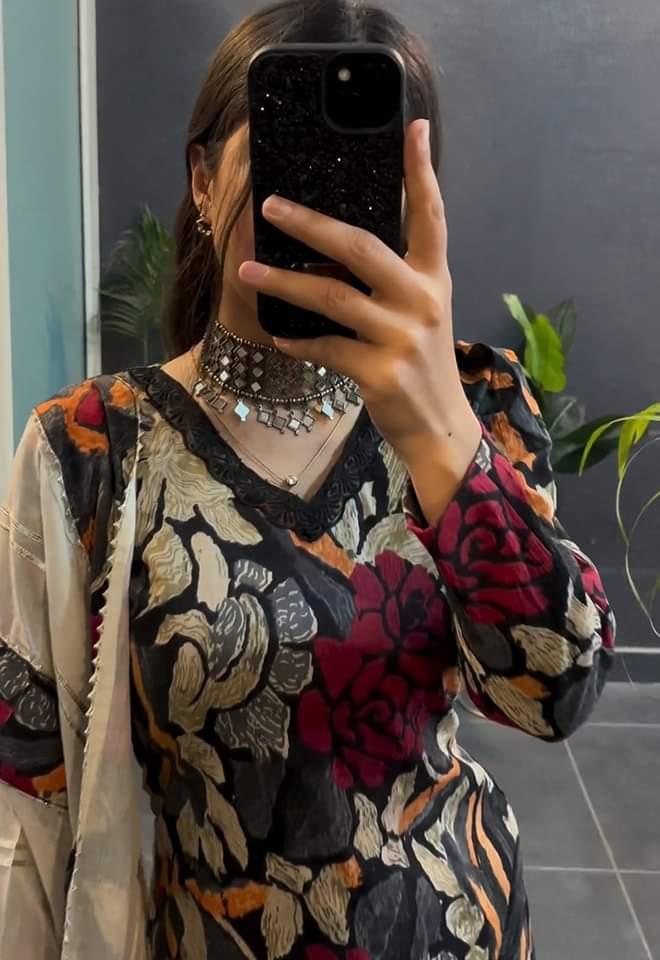 Maslen suit cotton Pent with MULMUL dupatta