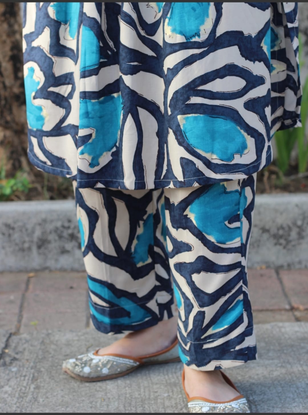 COTTON SANGANERI PROCINE PRINTED CO-ORD SET UP-N-DOWN