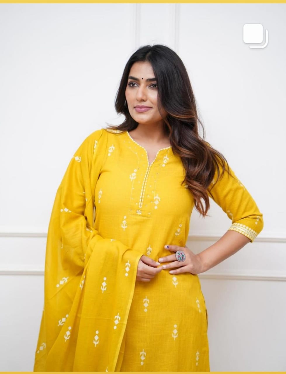 Pure fine Cotton fabric Kurti with Pant with cotton 100-100 Dupatta