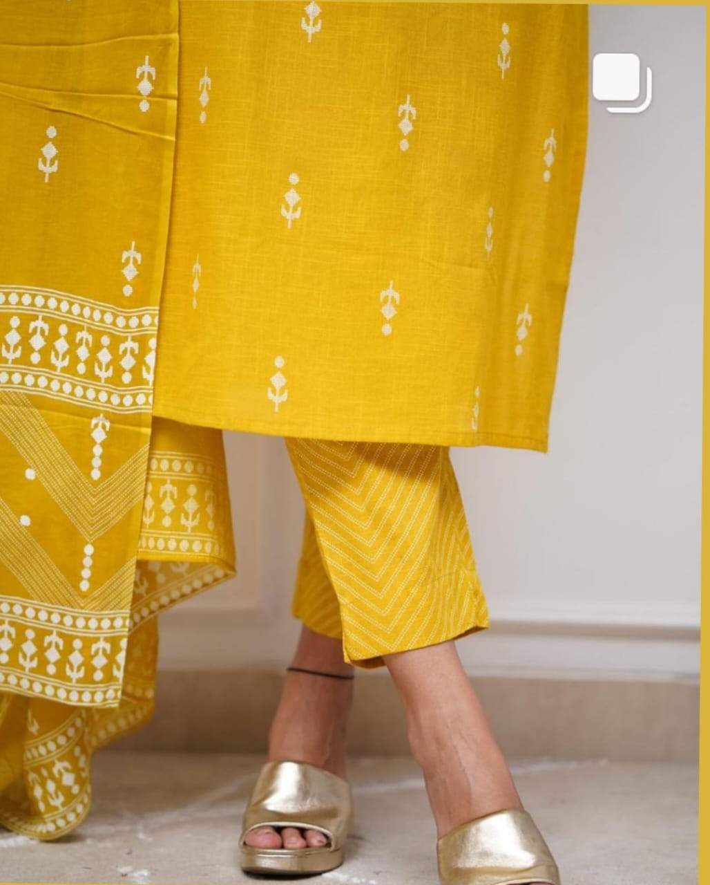 Pure fine Cotton fabric Kurti with Pant with cotton 100-100 Dupatta