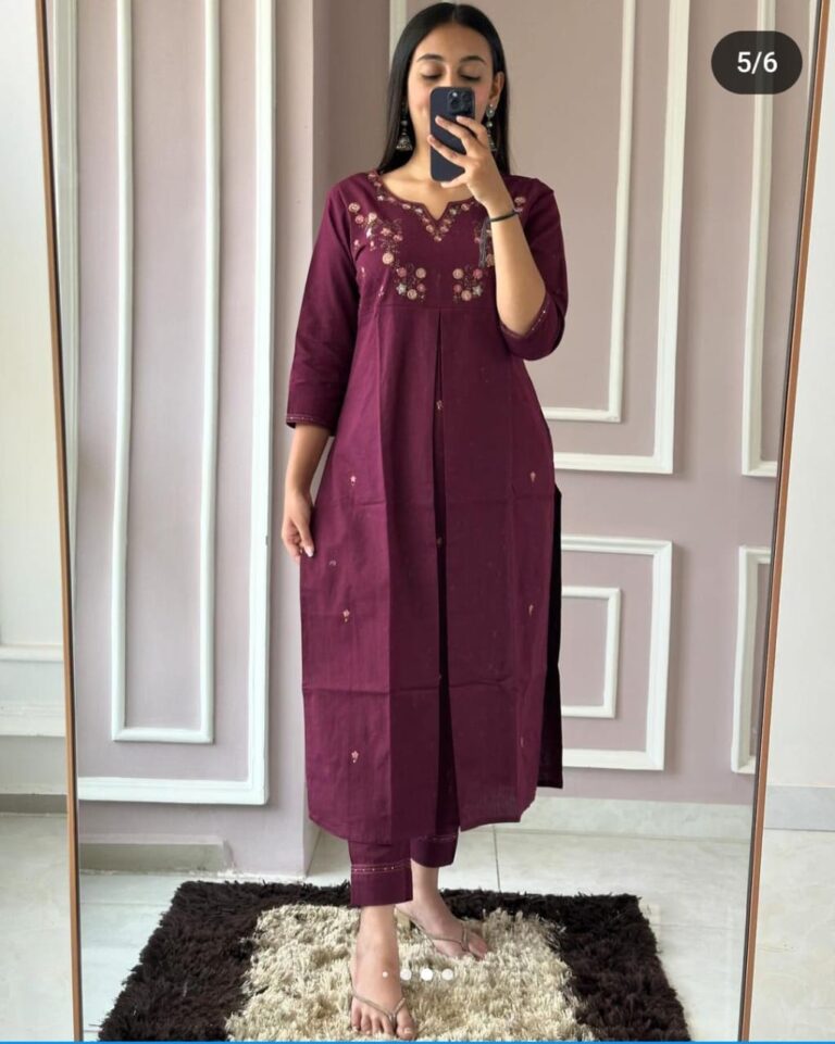 Summer with our amazing embroidery kurti pant set