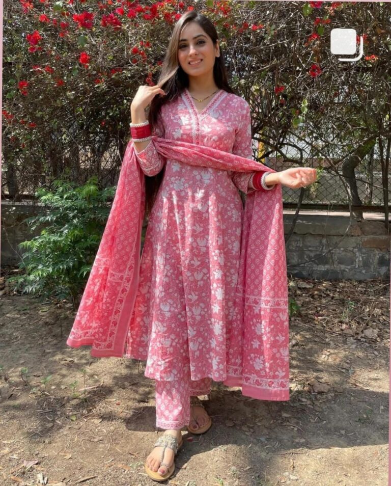 Cotton block print 3 Pics Suit Set
