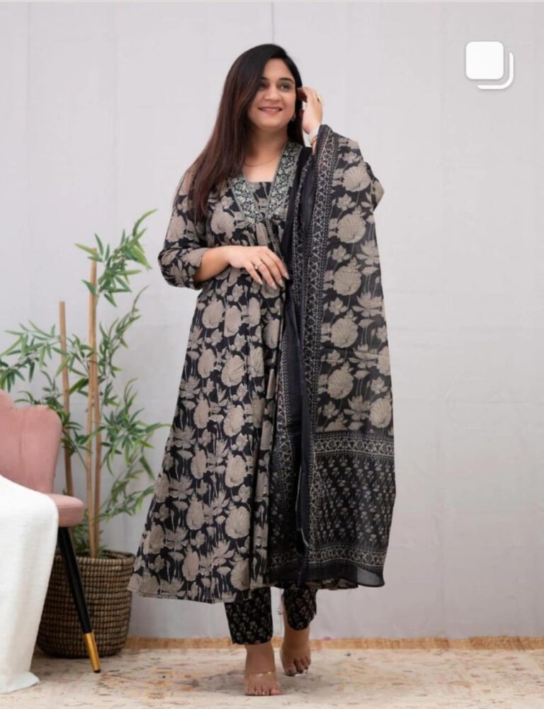 mustard and red Floral simple suit set which is decorated with finest and motifs with matching pants and dupatta