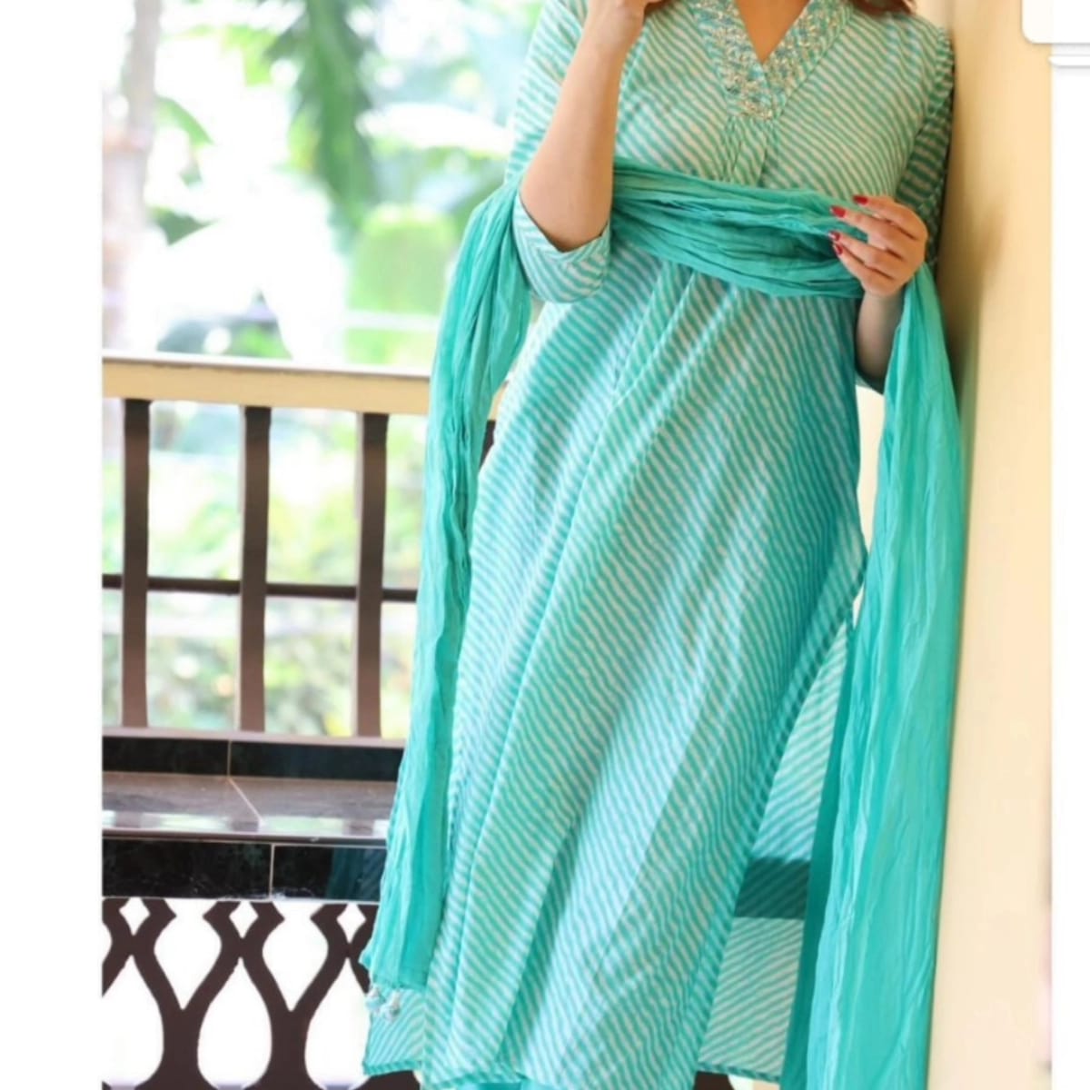 Pure fine Cotton fabric Kurti with Pant with cotton 100-100 Dupatta