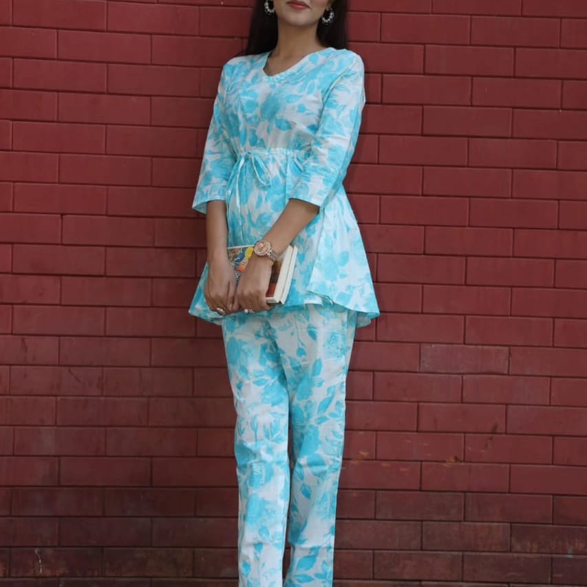 Glam up your Look with our new cotton cord-sets giving u comfort and trendy look
