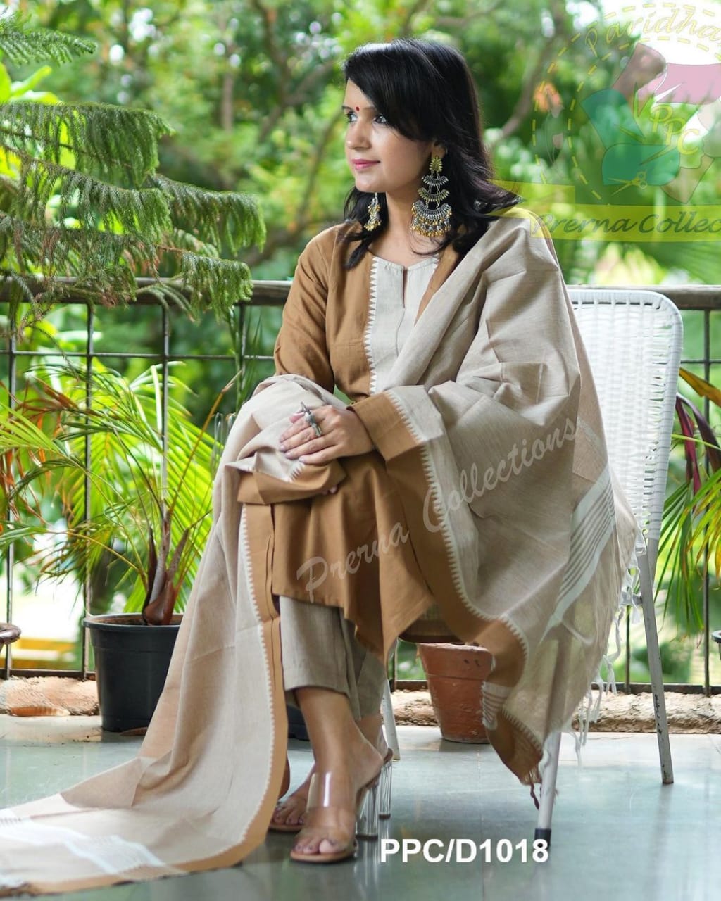 Butti south cotton kurta and south cotton pant paired with south cotton duppata