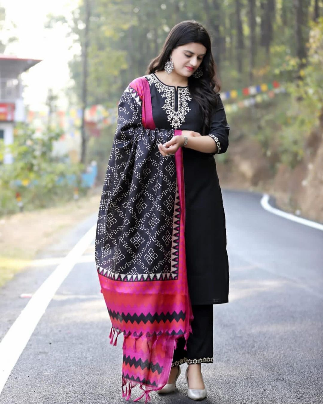 Sophistication with our brown cotton khadi suit set