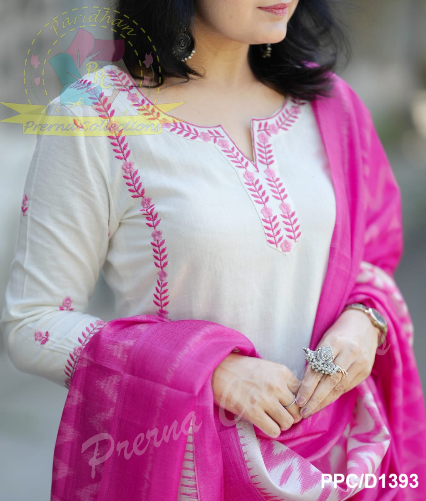 IKKATH PRINT KHADI SILK DUPATTA