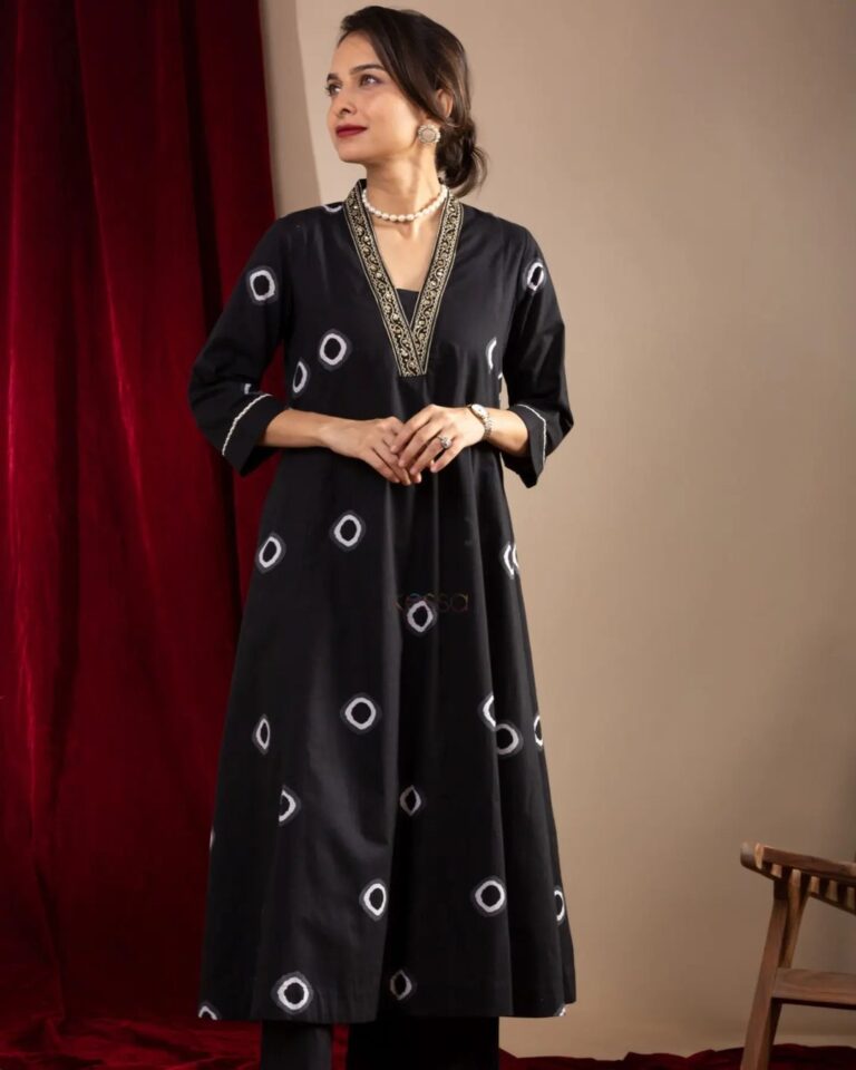 Kurta pant sets with beautiful neck Embroidery work