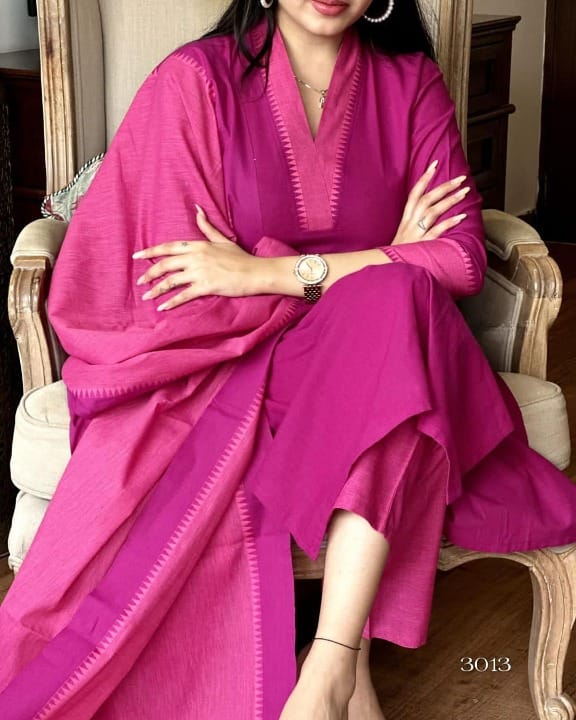Combinations of golden self zari border self thread handloom  south cotton kurta