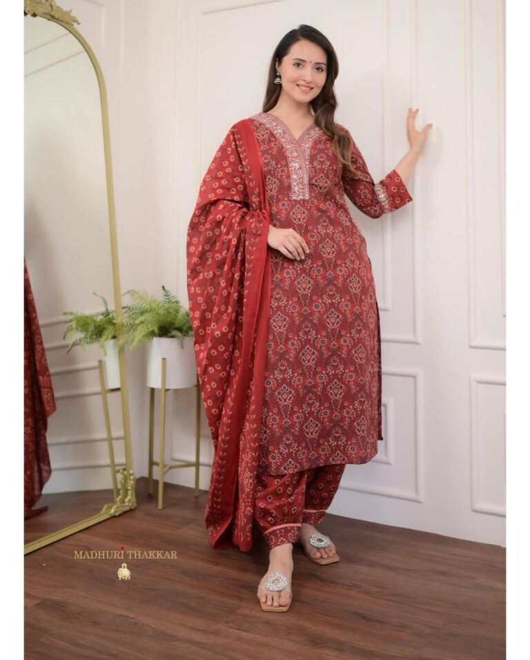 Elegance with our new Afghani suit set in pure Cotton