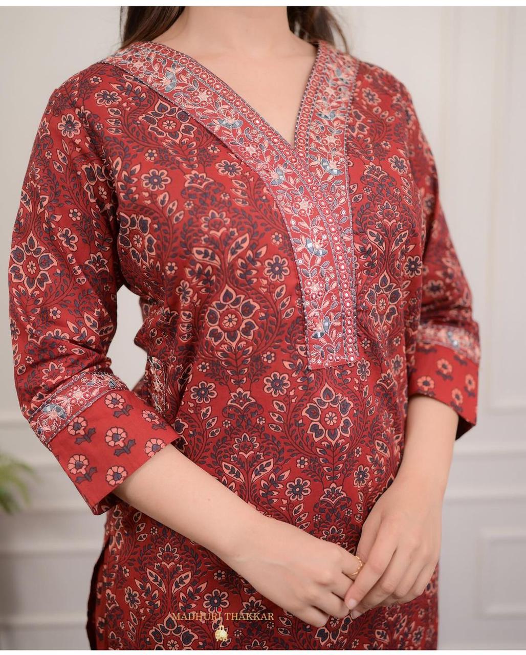 Elegance with our new Afghani suit set in pure Cotton