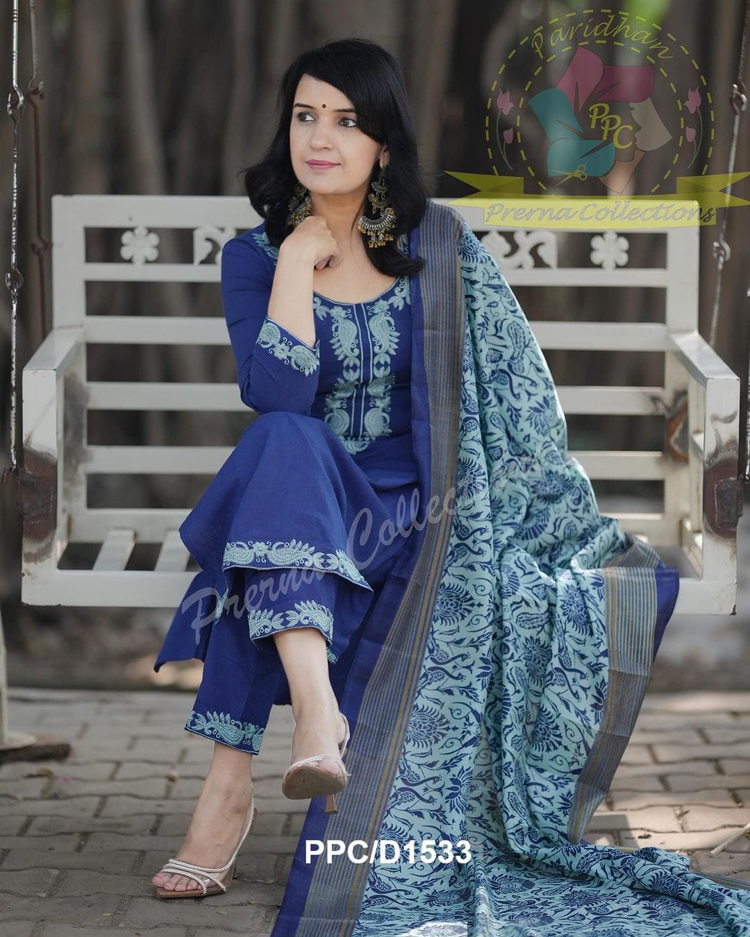 KHADI COTTON KURTI WITH EMBROIDERY WORK