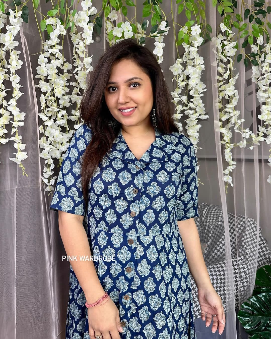 Premium cotton printed fir flair dress