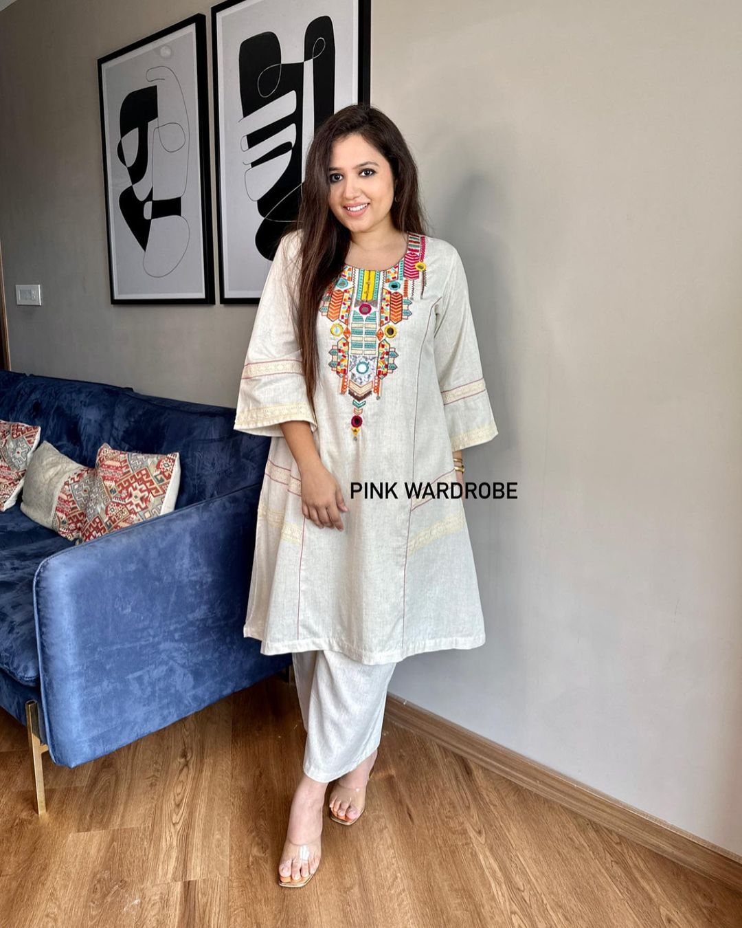 Navratri in our smart embroidery design with Tassle detailing