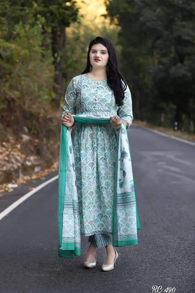 Beautiful cotton straight kurta set
