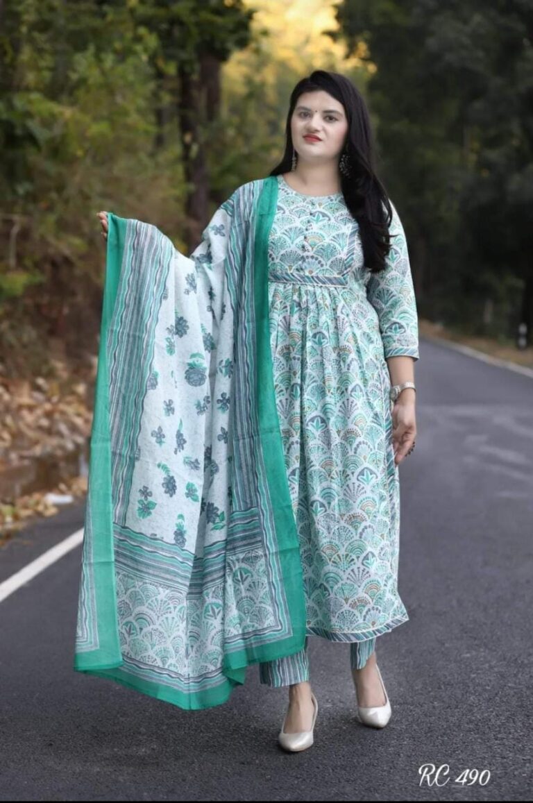 Beautiful cotton straight kurta set