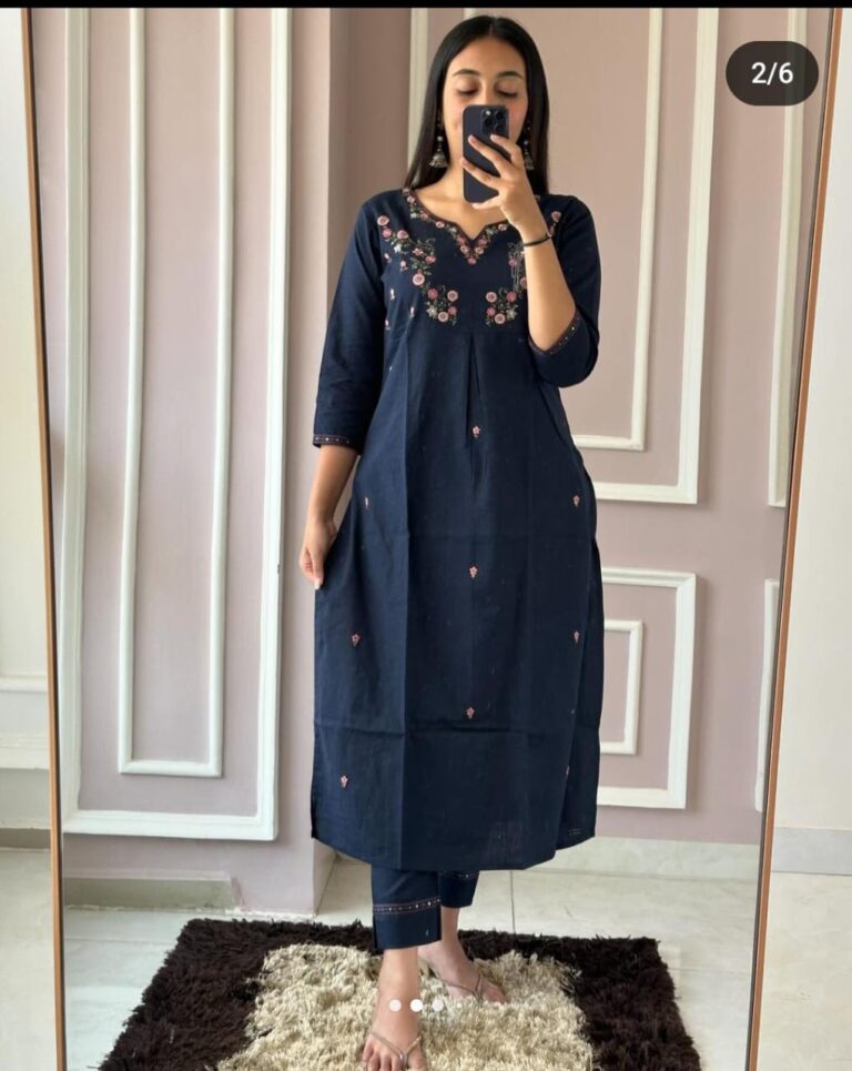 Summer with our amazing embroidery kurti pant set