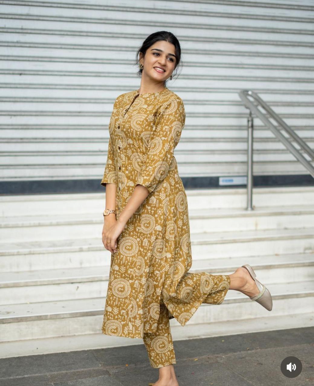 Presenting katha cotton  kurta  set  Pure katha cotton kurta with plazo
