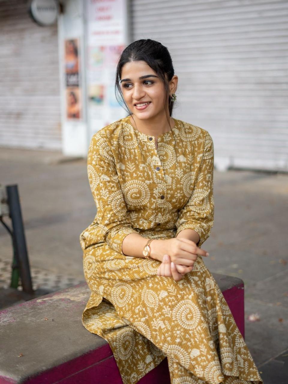 Presenting katha cotton  kurta  set  Pure katha cotton kurta with plazo