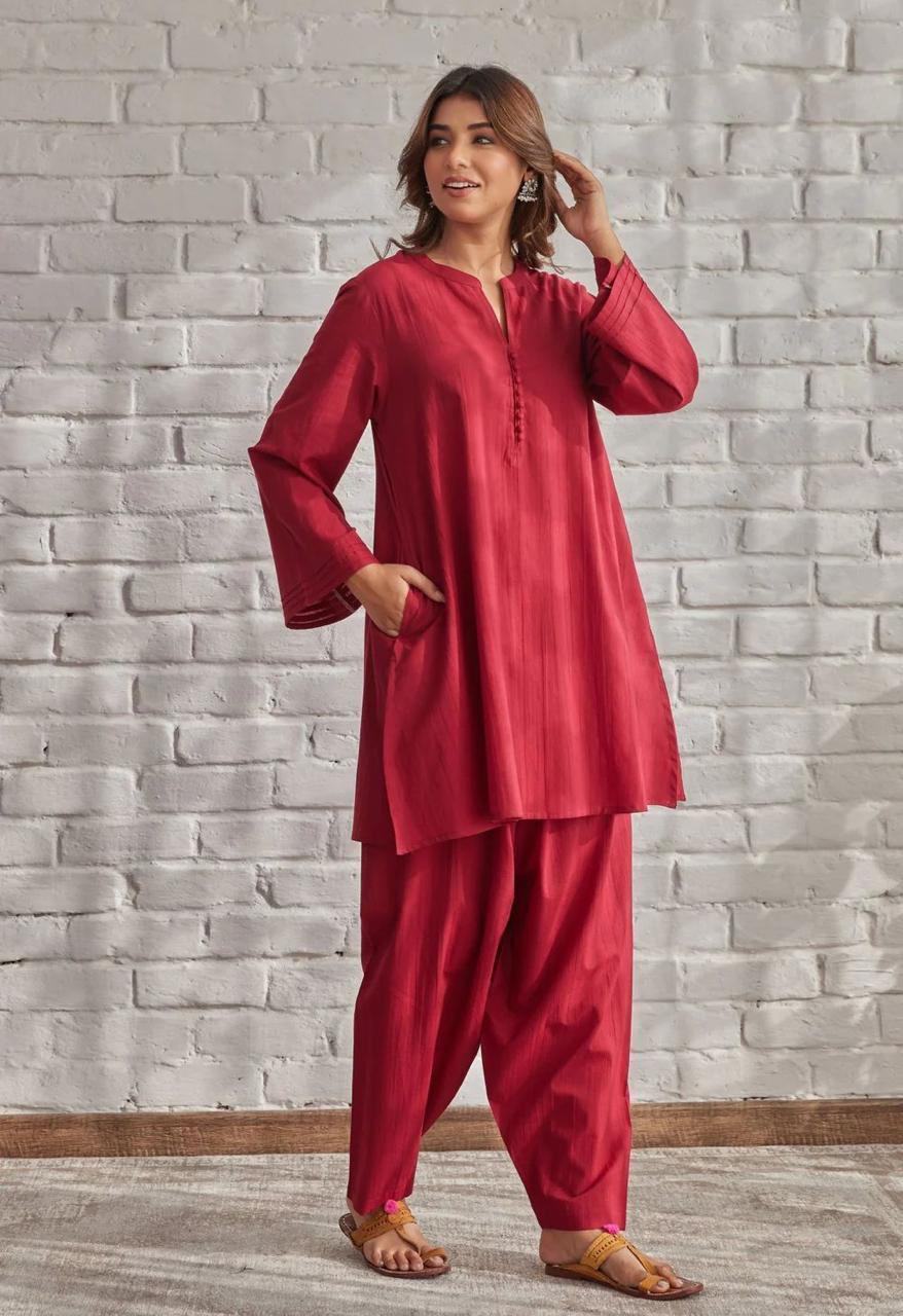 Solid Colors Cotton Coord Set â€“ a timeless classic for versatile elegance.