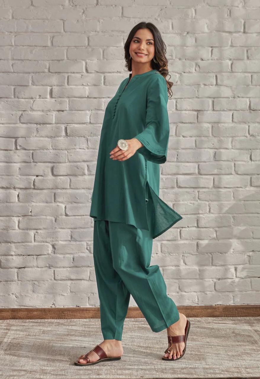 Solid Colors Cotton Coord Set â€“ a timeless classic for versatile elegance.