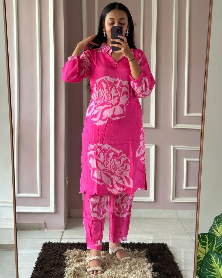 Stunning New Afghani cord set with beautiful collar nack top with handwork details.