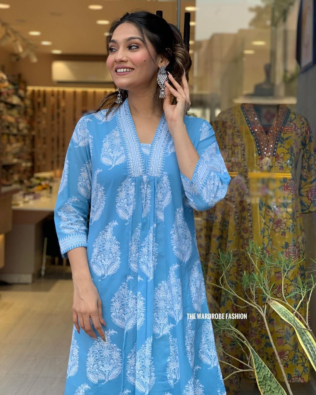 3 pcs Kuta set with Kurti and pant and dupatta