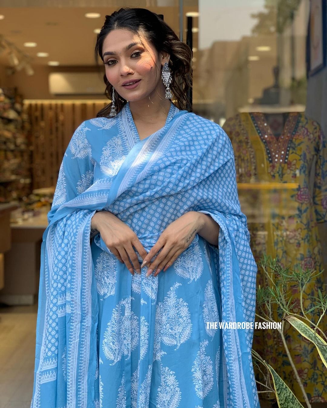 3 pcs Kuta set with Kurti and pant and dupatta