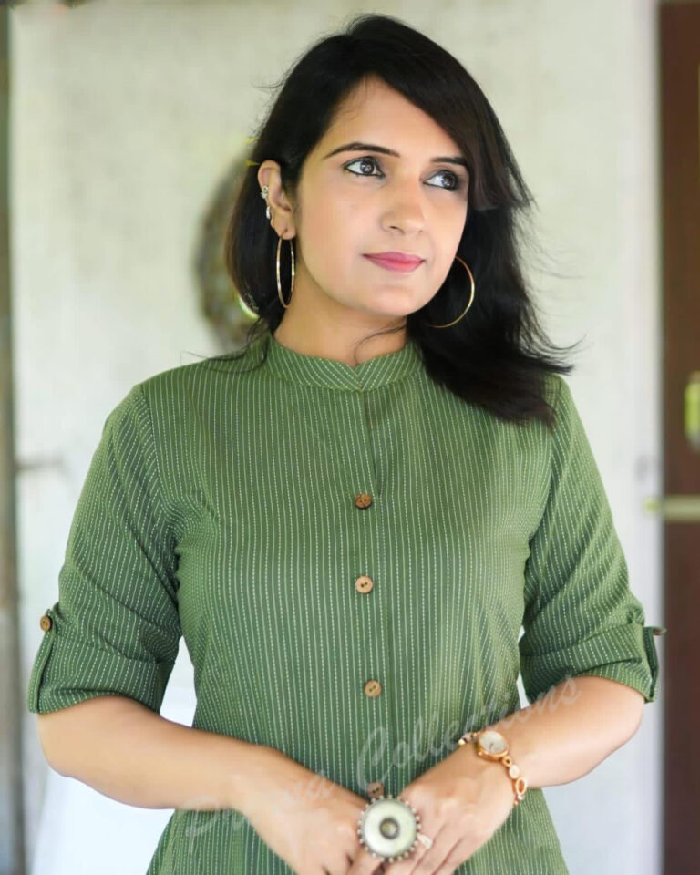 Co-ord set in Aline kurti pattern paired with Ankle length plazo