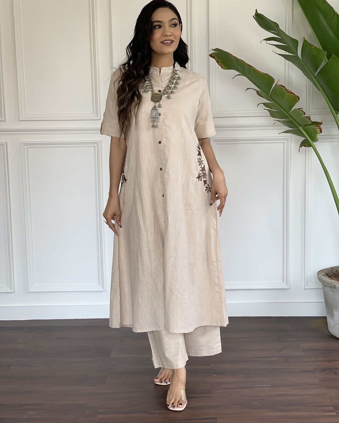 South cotton aline kurta set