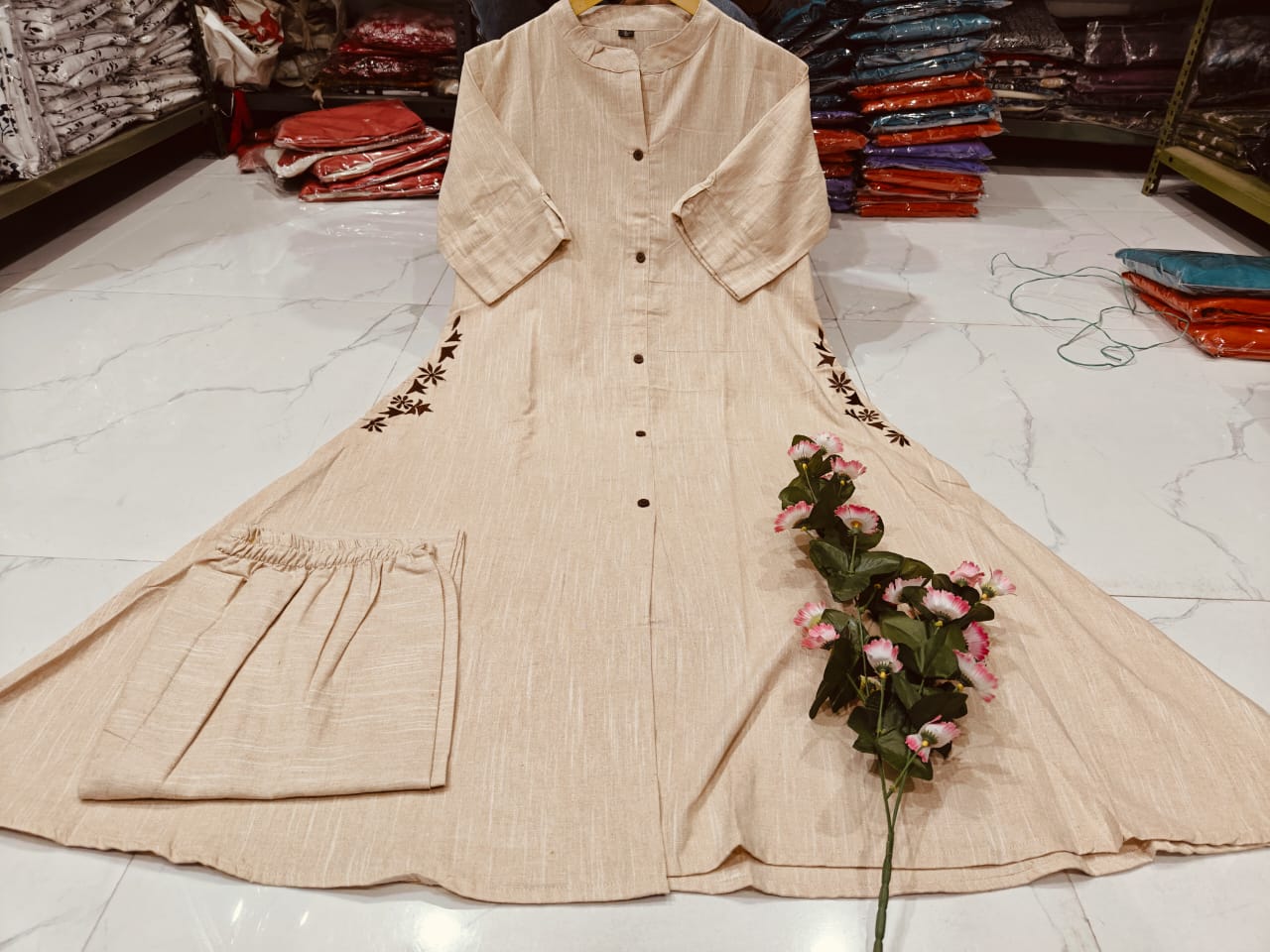 South cotton aline kurta set