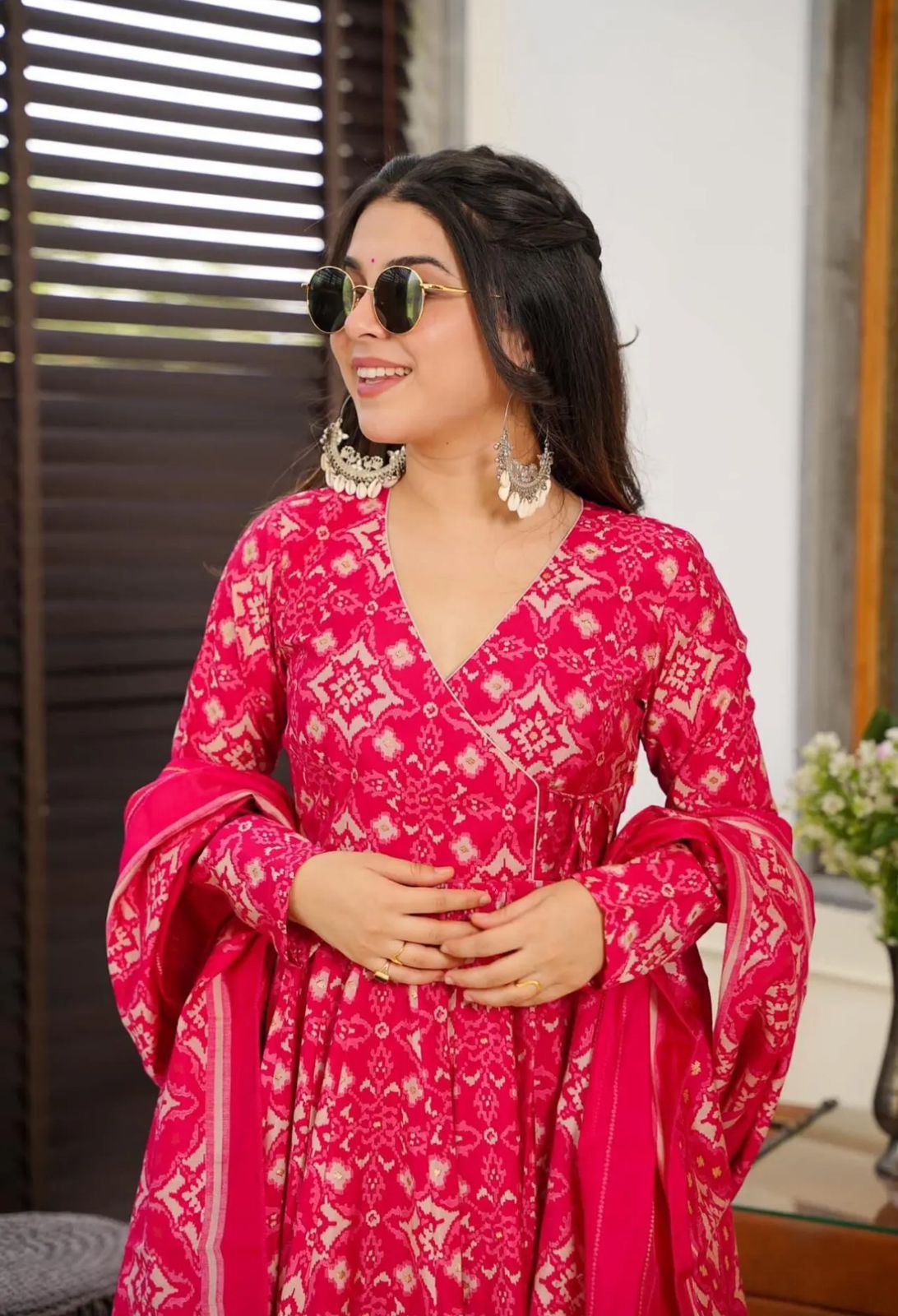 Women's printed cotton kurta & pant or dupatta set