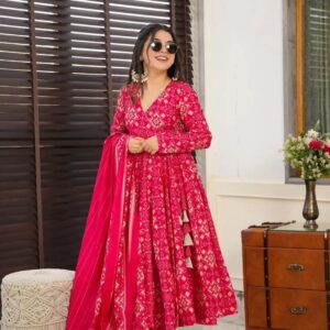 Women's printed cotton kurta & pant or dupatta set