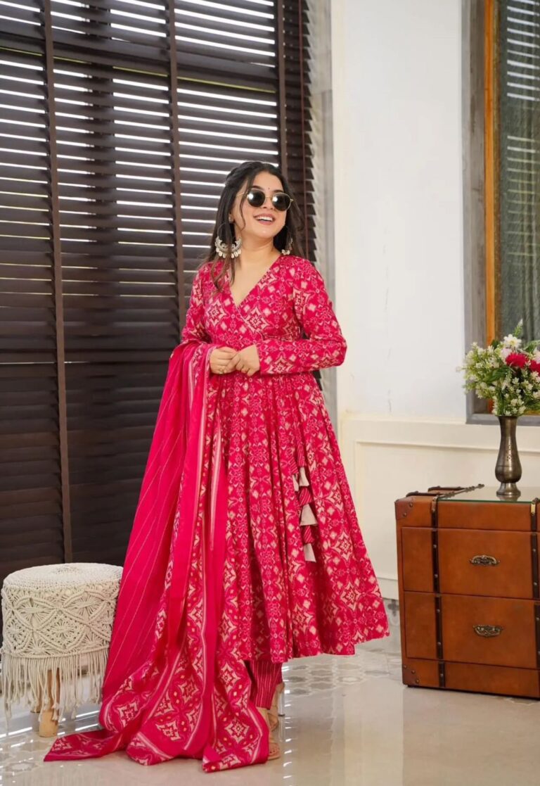 Women’s printed cotton kurta & pant or dupatta set